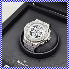 美品 動作品 ウブロ HUBLOT ビッグバン アエロバン オールホワイト ダイヤモンド 311.SE.2010.RW.1104.JSM12 日本限定品 ダイヤベゼル クロノグラフ デイト 白 ホワイト スケルトン 自動巻き ベルト変更のサムネイル
