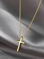 ジュエリー レディース ネックレス 1個 925スターリングシルバー クロスペンダントネックレス、ミニマリストファッション繊細なチョーカーネックレス、レディース、誕生日プレゼント