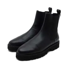 ヒミコ 卑弥呼 HIMIKO トラックソール サイドゴア ブーツ レザー ブラック 黒 24cm 611407 美品