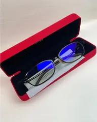 美品 JINS Airframe Hingeless メガネ 超軽量LUF-21S-180am 度なしブルーライトカット入り