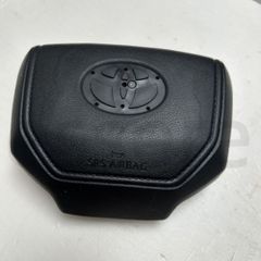 80ハリアー ステアリングエアバッグカバー レザーブラックステッチ