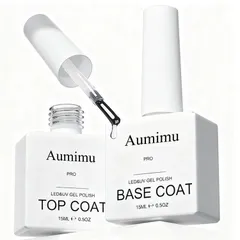 【新着商品】ジェルネイル ，トップコート ベースコート 15ml 2本 セット ノンワイプ 拭き取り不要 大容量 UV/LED対応 長持ちする、ダイヤモンドの輝き