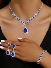Women's Jewelry Set: Necklace, Earrings, and Bracelet (1 piece each)