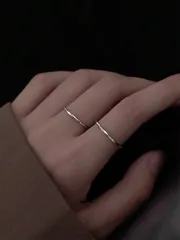 リング レディース セット シンプル ステンレススチール ローズゴールド リング女性用 2セット