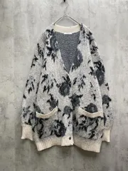 JEANASIS ジーナシス ラメ Vネック ニット カーディガン sizeF/アイボリーｘグレー ◆■レディース