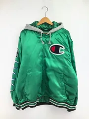 【中古品】 SUPREME シュプリーム × CHAMPION チャンピオン 18AW HOODED SATIN VARSITY JACKET フーデッド サテン バーシティー ジャケット アウター 【149-260424-rt-28-tagh】