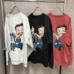 BETTY BOOP ベティブープ 正規ライセンス スウェット トレーナー 古着風 裏起毛 3色