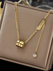 ジュエリー レディース ネックレス ステンレススチール製 ネックレス ヨーロピアン＆アメリカン アクセサリー 森林 韓国スタイル 大人シンプル ワイルド 鎖骨用