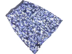 SOUP スープ 総柄 Aライン 台形 スカート size11/紺 ■◇ レディースのサムネイル