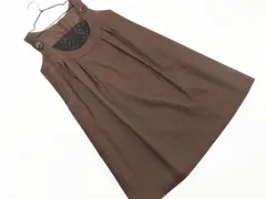 QUEENS COURT クイーンズコート リネン混 レース チュニック ワンピース size2/茶 ■◇ レディースのサムネイル