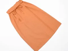 OPAQUE オペーク ウエストリボン タック ロング スカート sizeL/オレンジ ■◇ レディースのサムネイル