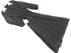 ZARA ザラ シフォン シャーリング ドット ワンピース sizeM/黒 ■◇ レディース