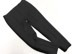 theory luxe セオリーリュクス ウール混 センタープレス加工 テーパード パンツ size36/黒 ◇■ レディース
