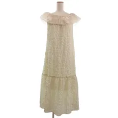 ミウィビレット mily bilet タグ付き ビッグオーガンジーケープ付き オフショル 2WAY シアーエンボス ワンピース アイボリー XL 大きいサイズ