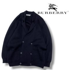 BURBERRY バーバリー カーディガン ニット 金ボタン サイズ44黒L相当