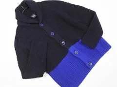 ARMANI EXCHANGE アルマーニエクスチェンジ ウール混 ショール カーディガン sizeXS/紺ｘ青 ◇■ メンズのサムネイル