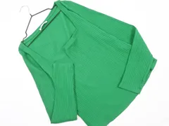 ZARA ザラ スクエアネック リブ 長袖 カットソー sizeL/緑 ■◇ レディース