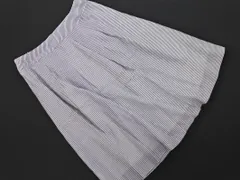YUKI TORII ユキトリイ シルク混 ボーダー Aライン 台形 スカート size40/白ｘ紺 ■◇ レディースのサムネイル