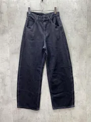 UNIQLO ユニクロ ワイド デニムパンツ size23/黒  ■■レディース