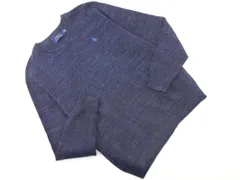 POLO RALPH LAUREN ポロ ラルフローレン ロゴ ニット セーター sizeS/紺 ■◇ メンズ