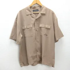g■カッパ/kappa オープンカラー半袖シャツ【M】ベージュ/men's/79【中古】■のサムネイル