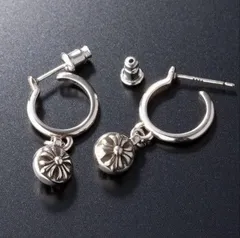 新品 シルバー925 フープピアス クロスチャーム 片耳1個  メンズ レディース ユニセックス ペア風デザイン 揺れる 小ぶり  アクセサリー シンプル おしゃれ 高級感 プレゼント ギフト 記念日 定番 102