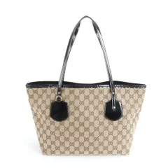 美品 グッチ GGキャンバス ジョリー 211976 レザー トート バッグ 肩掛け ショルダー ハンド 本革 レディース REM DS47-4【中古】