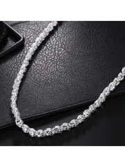 ジュエリー レディース ネックレス 925スターリングシルバー細平打ちスネークボーンチェーンネックレス - 日常着用や祝祭の機会にもエレガントなジュエリーギフト