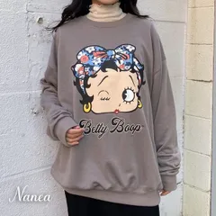BETTY BOOP ベティブープ 正規ライセンス スウェット トレーナー 裏起毛 古着風 3色のサムネイル