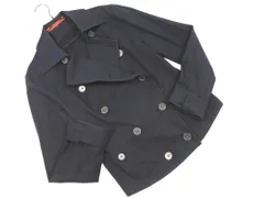 LAUTREAMONT ロートレアモン View リネン混 ストレッチ ダブルボタン ジャケット size2/黒 ■◇ レディース