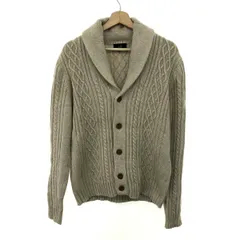 - ダンヒル ショールカラーケーブルカーディガン M カシミヤ70％マルベリーシルク20％ミンク10 最高級素材使用   グレージュ メンズ / 241005008405のサムネイル
