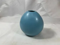 花瓶　壺　花器　フラワーベース　水色　モダン　丸　インテリア　オブジェ　置物　コレクション　陶器　レトロ