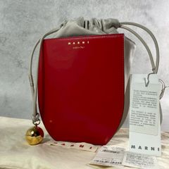 h*︎様 MARNI スモール ガセット バケット ショルダーバッグ ブルー