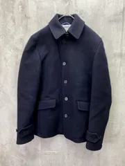 SHIPS シップス Thermore ウール メルトン シングル ピーコート sizeM/ネイビー ◆■レディース