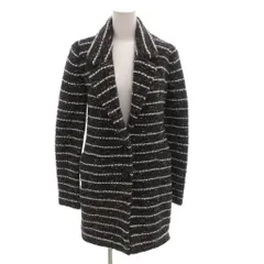 イザベル マラン エトワール ISABEL MARANT ETOILE チェスターコート ショールカラー ボーダー アルパカ混 ひざ丈 34 紺 ネイビー /FFのサムネイル
