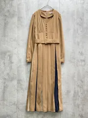 美品 REDYAZEL レディアゼル ベルト付き ロング プリーツ スカート ワンピース sizeS/ベージュ系 ◇■レディース