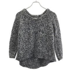 Acne アクネ 11AW ローゲージニットセーター  ネイビー ホワイト XSのサムネイル