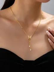 ジュエリー レディース ネックレス 1個 シンプルな長さ調整可能なシルバーチェーンネックレス