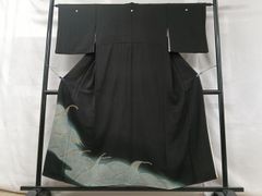 平和屋着物▽小紋　単衣　120亀甲　草花文　三越扱い　AABH8605jh 平和屋着物▽小紋 単衣 120亀甲 草花文 三越扱い AABH8605jh