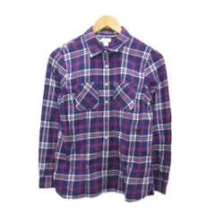 エルエルビーン L.L.BEAN シャツ 長袖 チェック 紫 パープル S ■YHS15