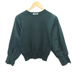 オペークドットクリップ OPAQUE.CLIP 美品 ニット カットソー 切替 緑 グリーン S