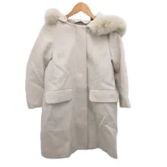 アナトリエ ANATELIER ファーコート フーディー フォックスファー ベージュ系 36 約S ■YHS2