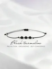 ジュエリー レディース ブレスレット 1個 ブラックトルマリンブレスレット、女性の守護ブレスレット、精巧なクリスタルブレスレット、10月の誕生石ブレスレット、彼氏へのプレゼント