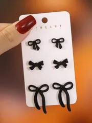 ジュエリー レディース イヤーアクセサリー  6個セット ヴィンテージエレガントな蝶モチーフピアス、ユニークな中空デザインの蝶、デイリー、バケーション、通勤シーズンオールマッチ、理想的な休日のジュエリーギフト