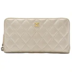 CHANEL シャネル マトラッセ ラウンド長財布  キャビアスキン ゴールド（ゴールド金具）レディースウォレット 財布   【中古】【送料無料】のサムネイル