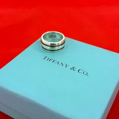 極 美品 TIFFANY&Co. ティファニー グルーブド ダブルライン シルバー925 リング 指輪 10号 アクセサリー シルバー 73888
