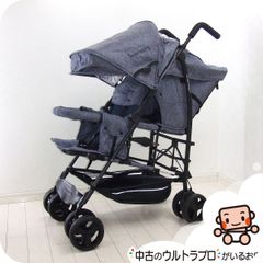 プレミアムおさがり】綺麗 二人乗りベビーカー 中古 日本育児 kinder