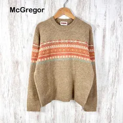 McGREGOR マックレガー ノルディック ウール100% ロングスリーブ ニット セーター ベージュ メンズ 長袖 トップスのサムネイル