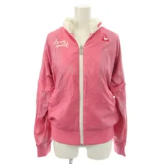 ルコックスポルティフ le coq sportif ナイロンジャケット ブルゾン ロゴ刺繍 M 白 ホワイト ピンク ■GY58