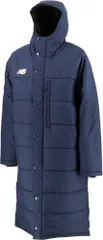 ニューバランス New Balance サッカー パデットロングコート アウター ジャケット 上着 ベンチコート グラコン ウェア メンズ 男性 防寒 ロゴ ワンポイント 冬 練習 トレーニング 移動 部活動  JMJF1424 NV ネイビー
